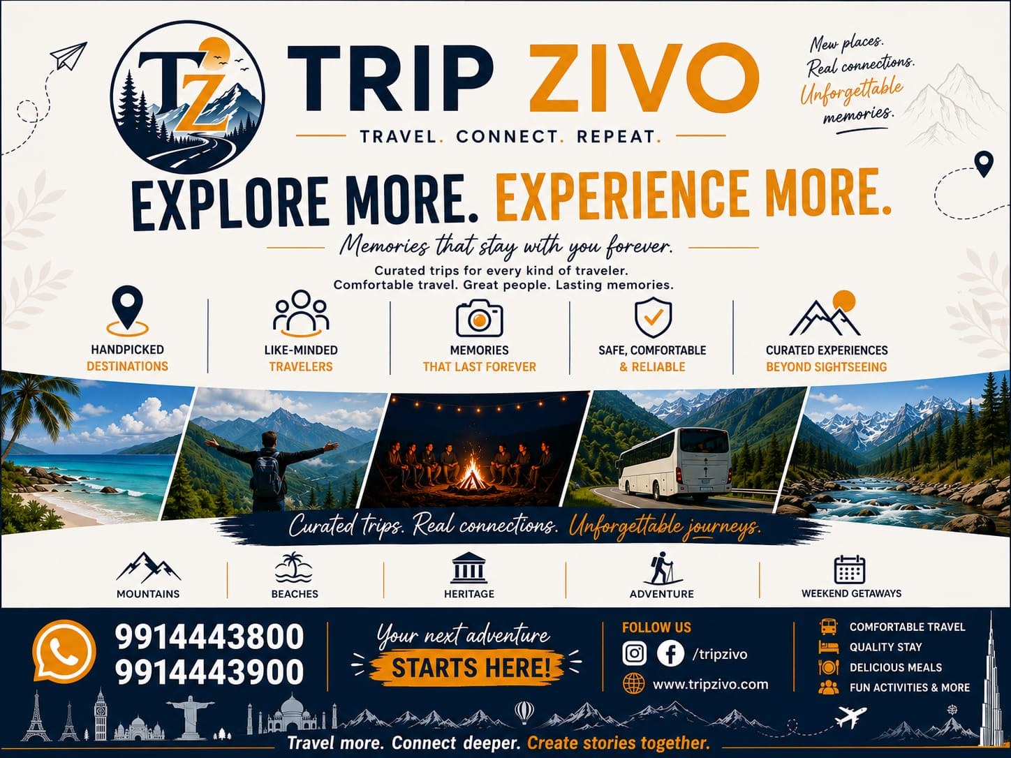 TripZivo — Explore More, Experience More