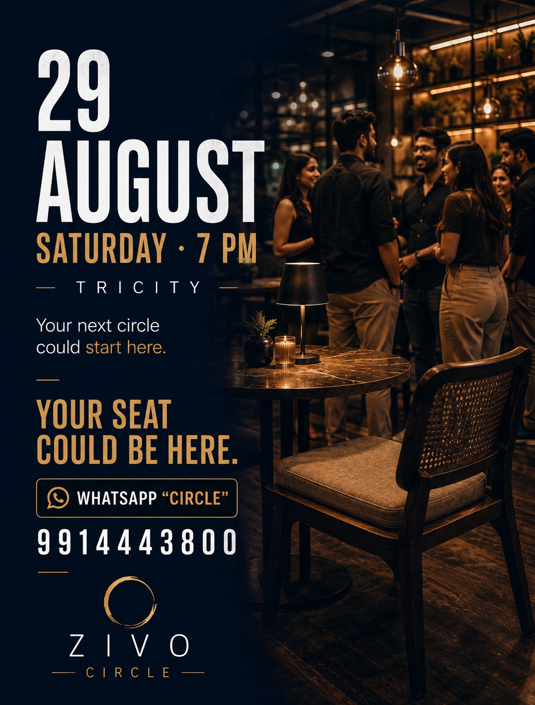 Zivo Circle — 29 August, Saturday 7 PM, Tricity